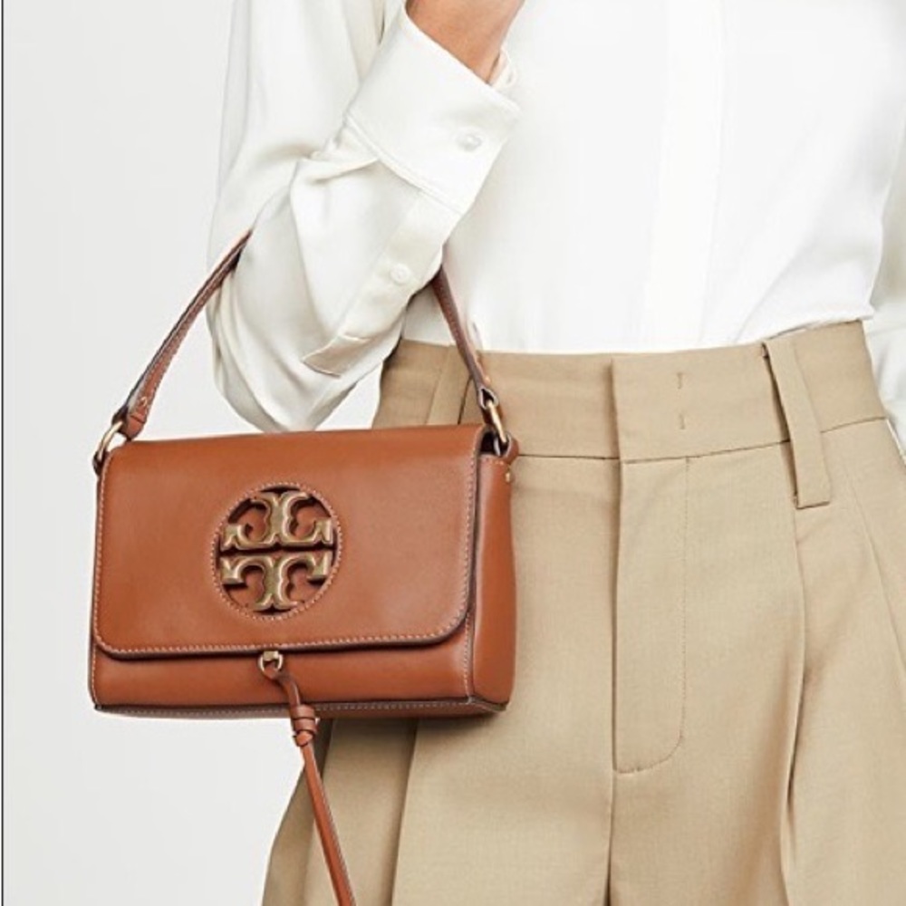 Tory Burch Metal Mini Shoulder Bag, Camel